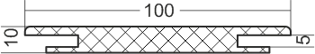 Схема с размерами: Добор ДПТ100№2 100х10х2070